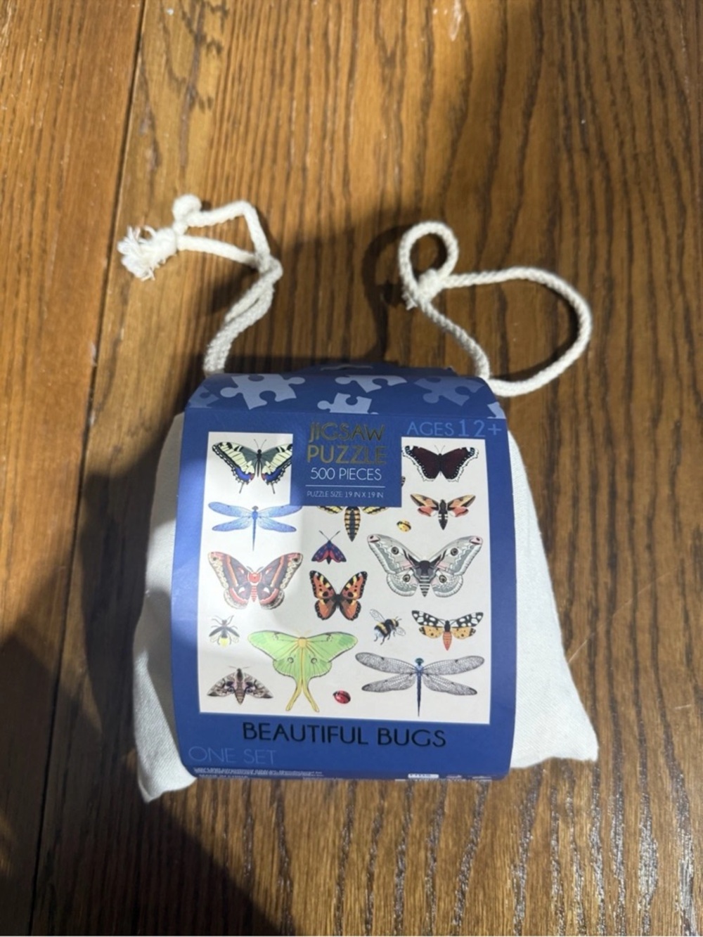 Beautiful Bugs 500-Piece Jigsaw Puzzle Bag Drawstring Bag